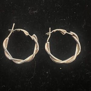 Vintage Sterling Silver Hoop Earrings